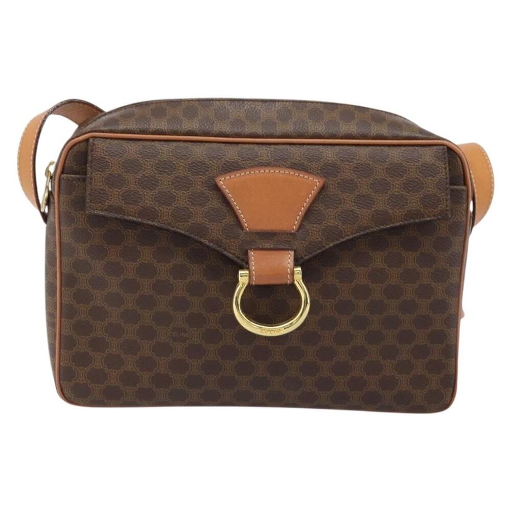 Celine Macadam Shoulder Bag Brown